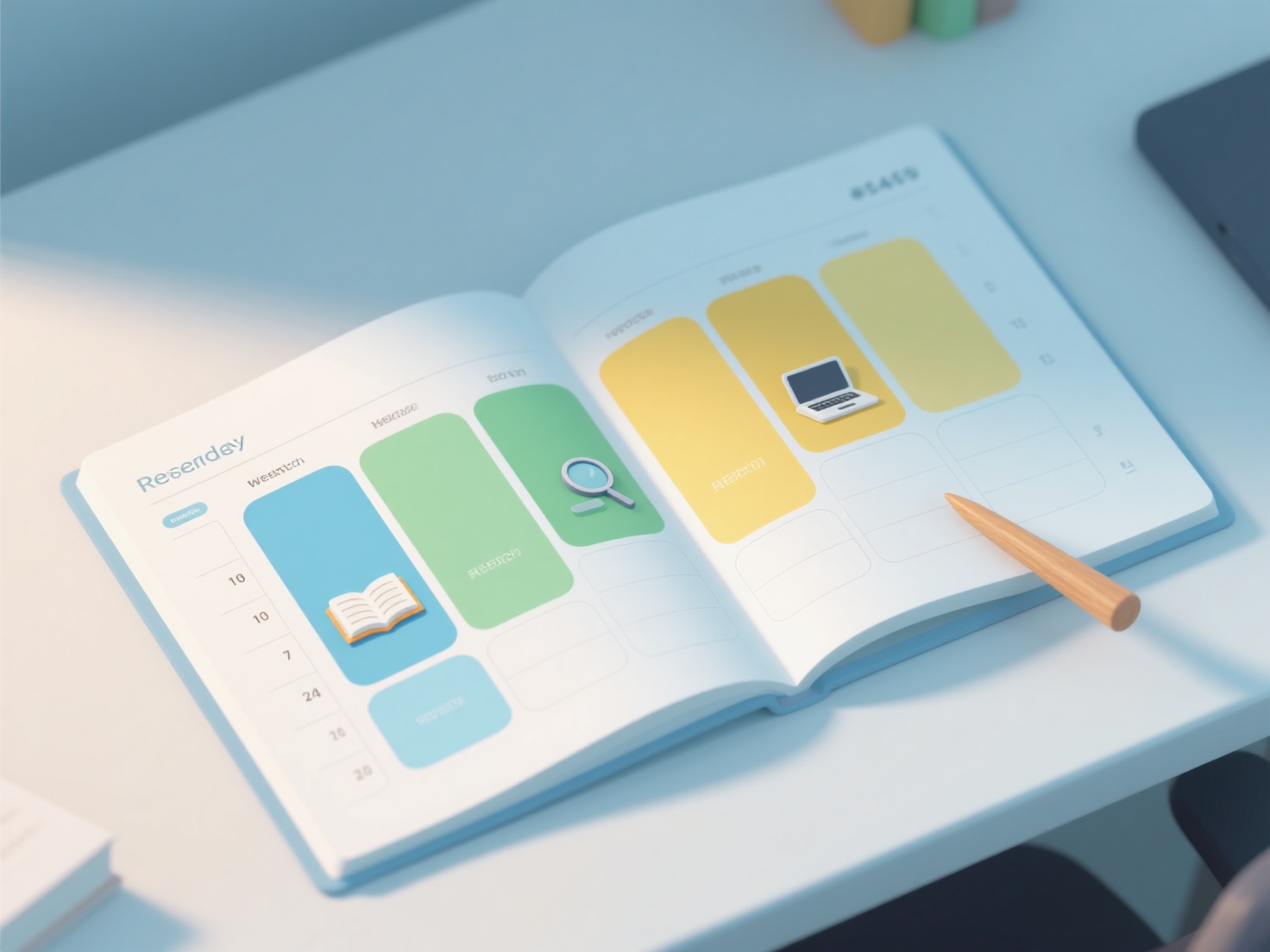 How to organize a research schedule for the week