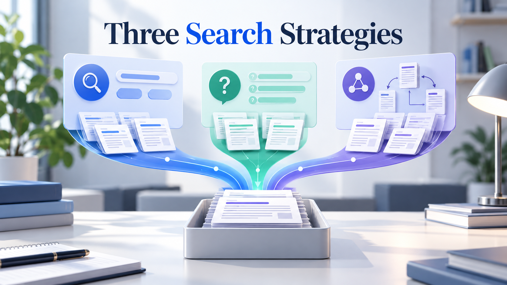 A practical research workflow for one research question, three search strategies: which finds more relevant papers?.