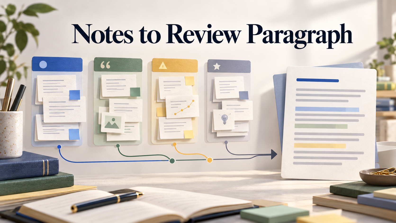 A practical research workflow for how to turn reading notes into a literature review paragraph.